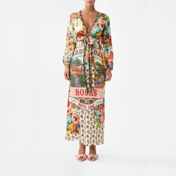 Blouson sleeve bias dress - Picture 1 of 13